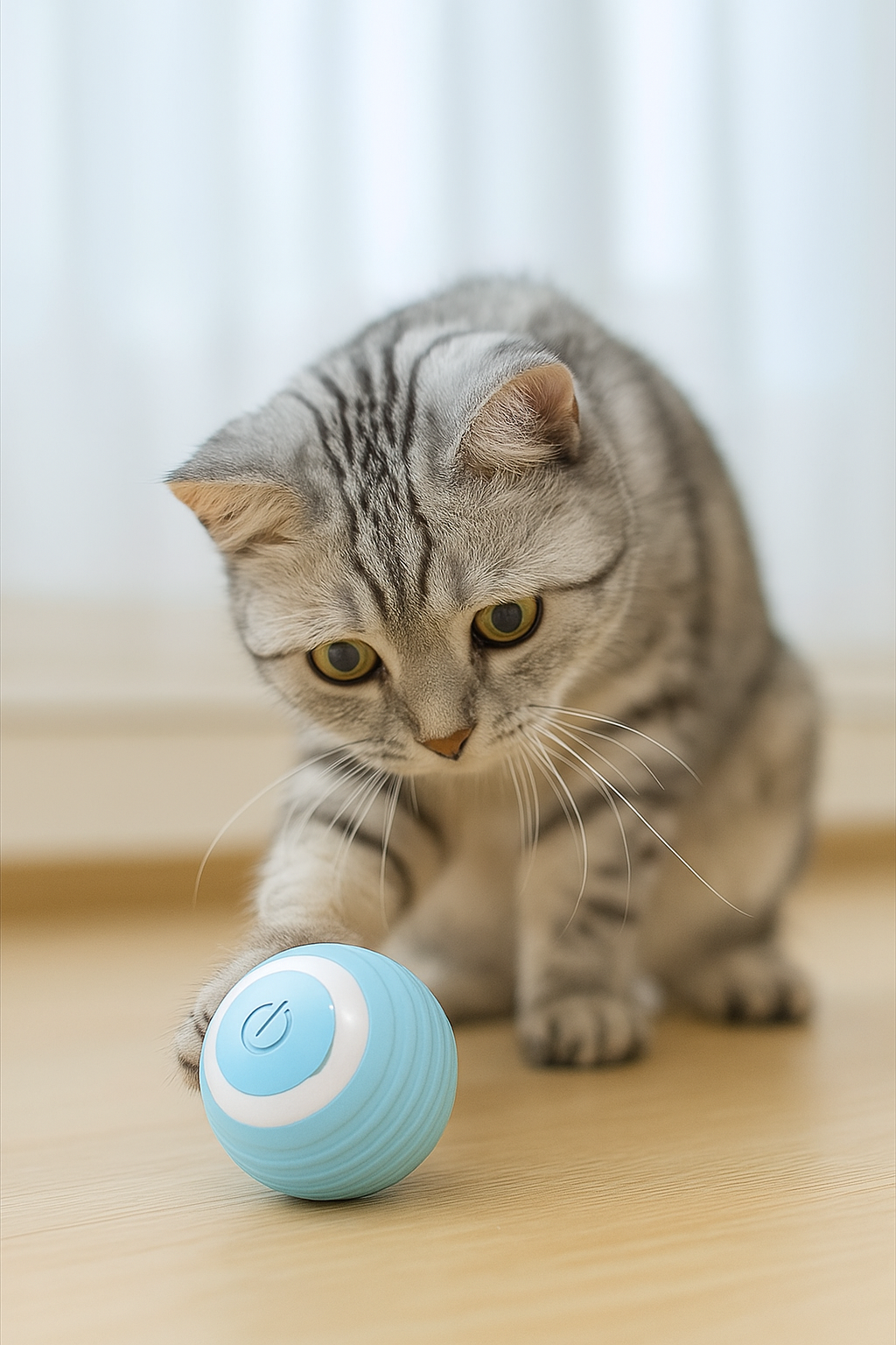 Balle interactive pour chat